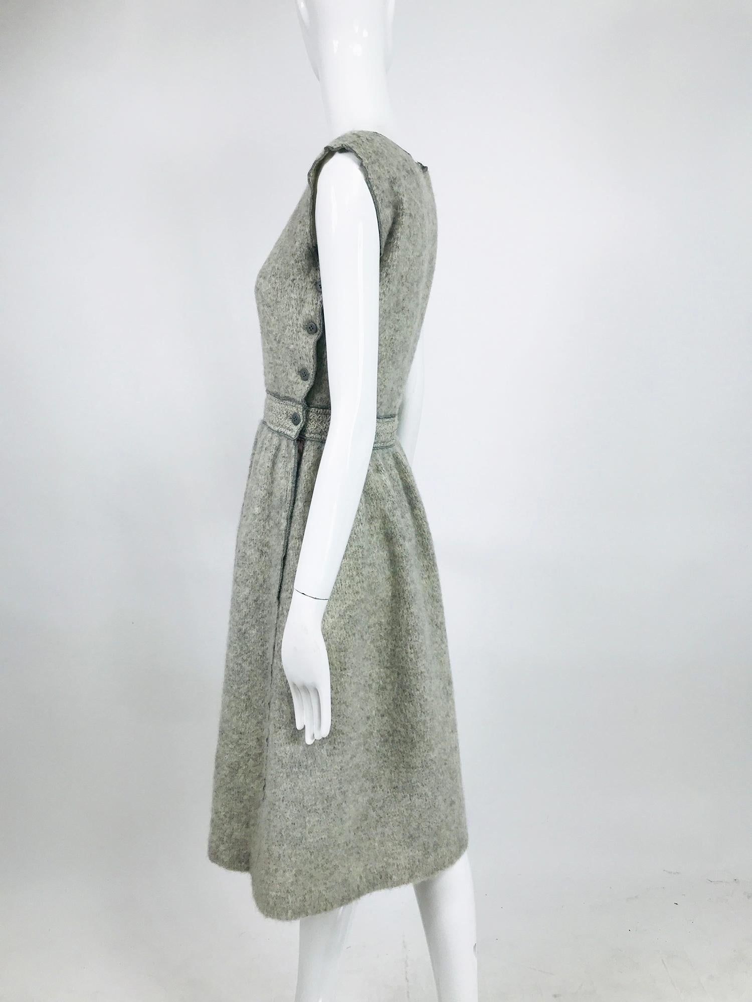 Vintage Geoffrey Beene Beene Bag Knitted Mohair Jacket and Dress 1970s In Good Condition In West Palm Beach, FL