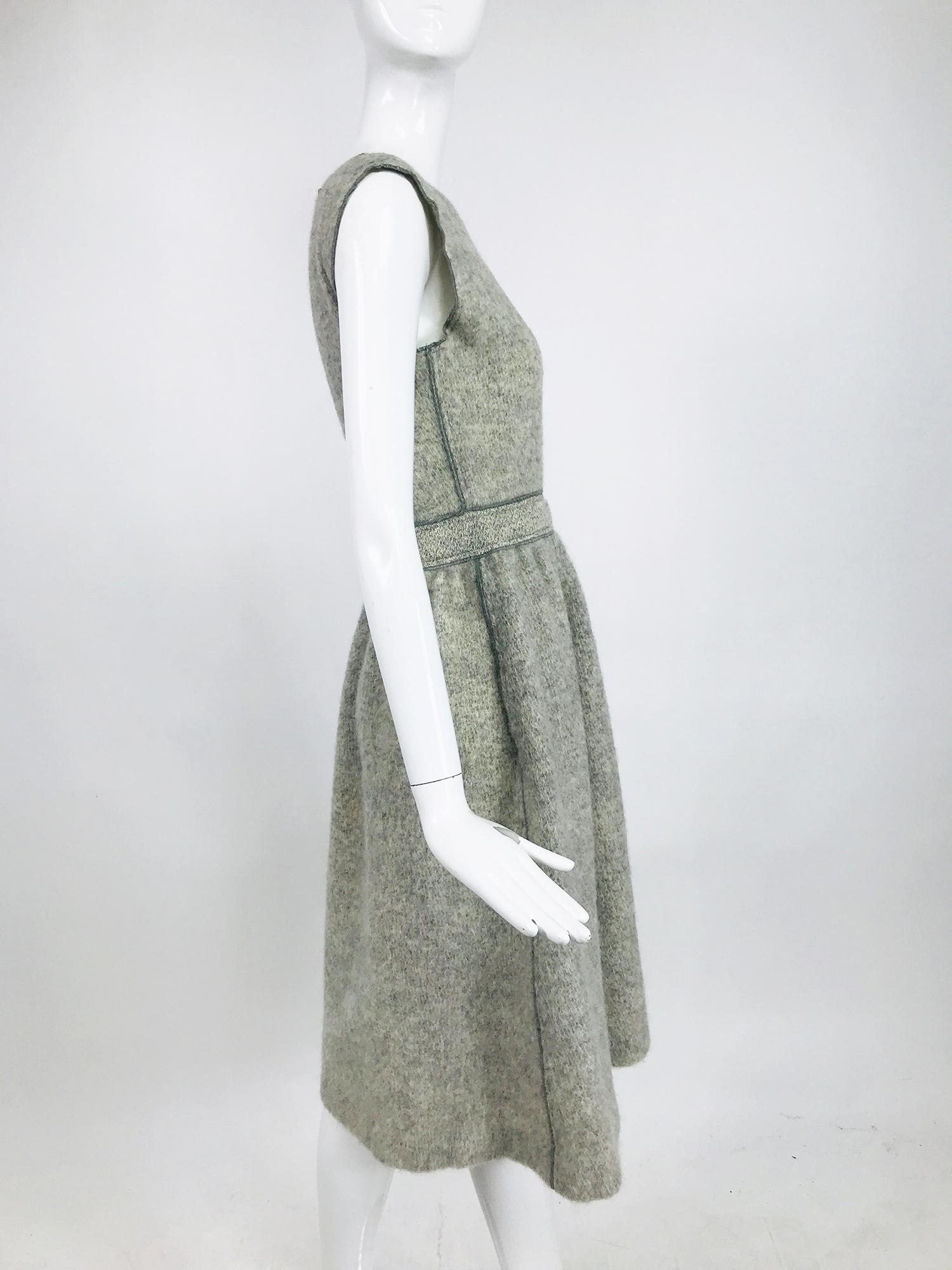 Vintage Geoffrey Beene Beene Bag Knitted Mohair Jacket and Dress 1970s 1