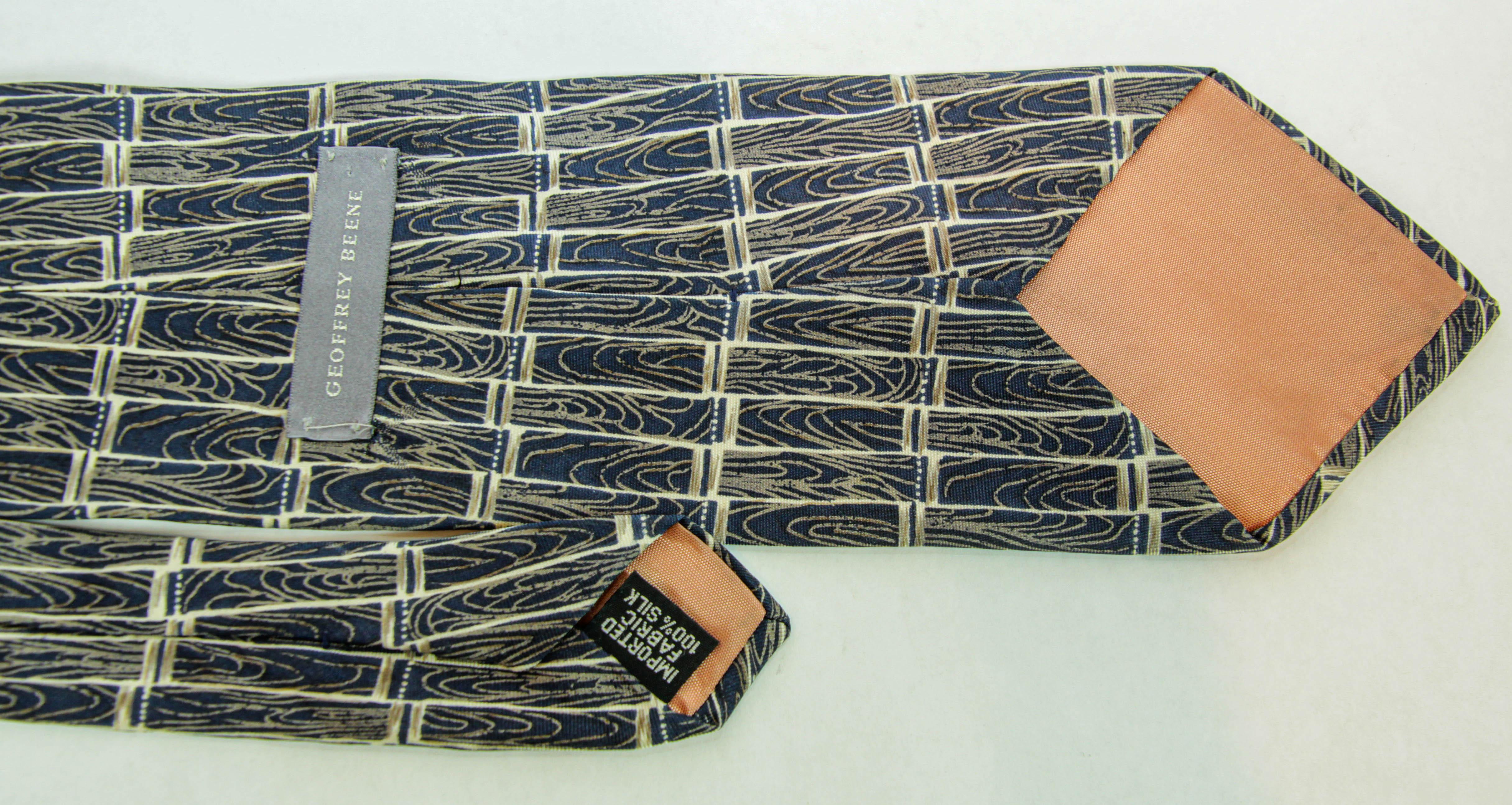 Men's Vintage Geoffrey Beene Men’s Silk Neck Tie Made in Italy For Sale