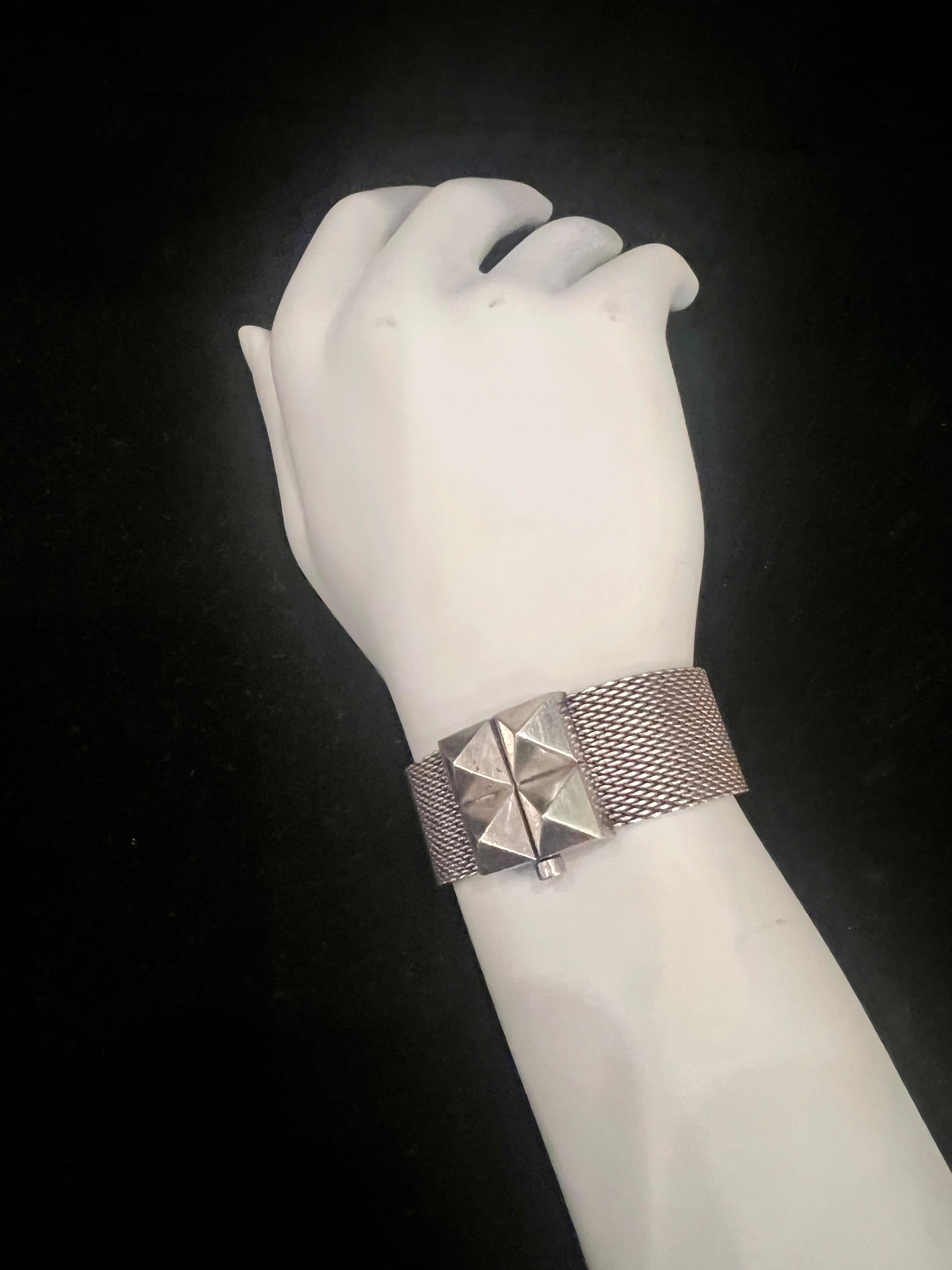 Américain Bracelet moderniste futuriste et géométrique abstrait, années 1970 en vente