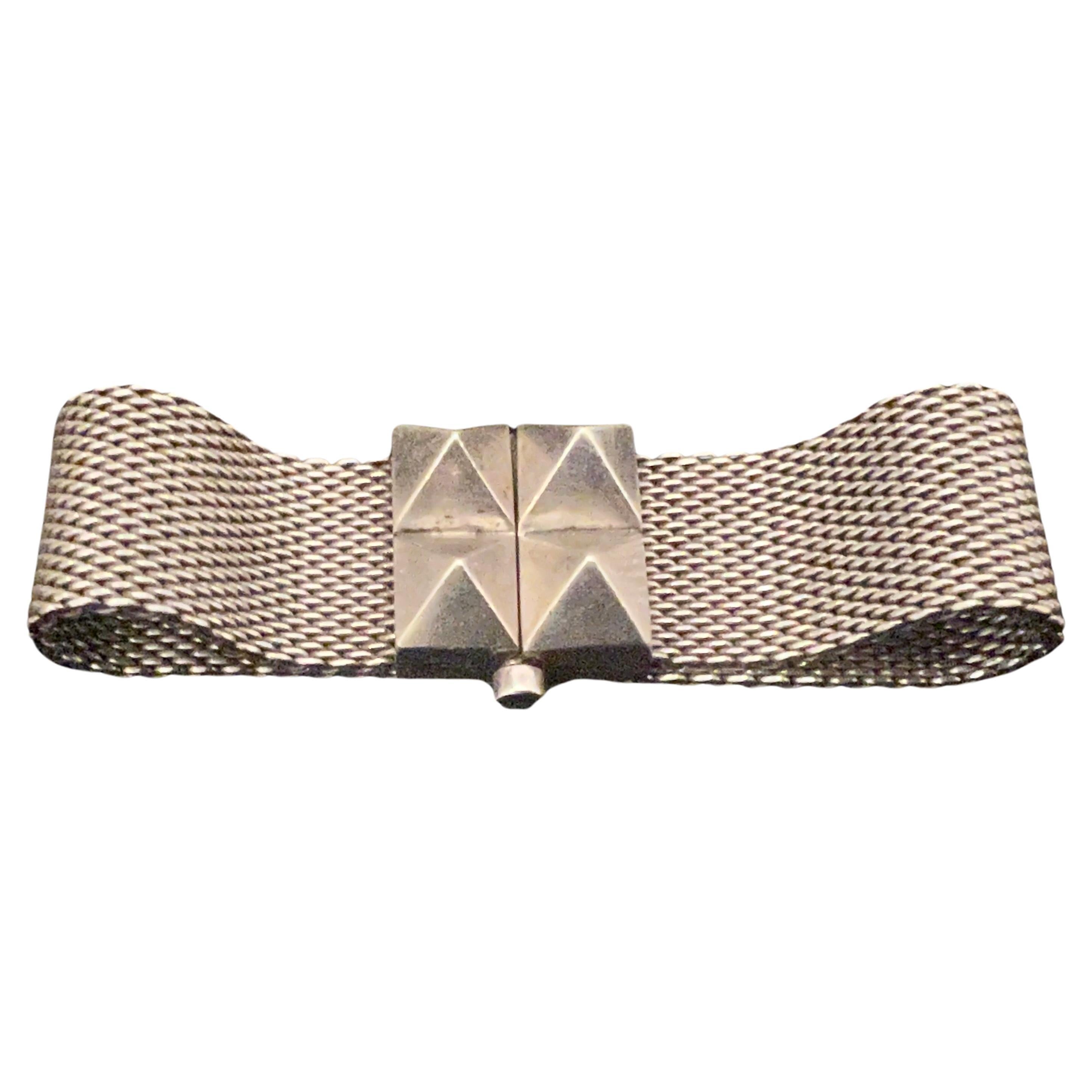 Vintage Geometric Abstract Futuristic Modernist Bracelet Cuff, 1970s For Sale