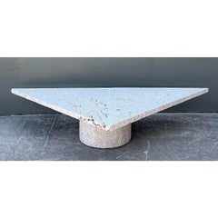Vintage Geometric Coquina Coffee Table