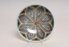 Bol décoratif géométrique vintage par Gunvor Olin Gronqvist pour Arabia of Finland