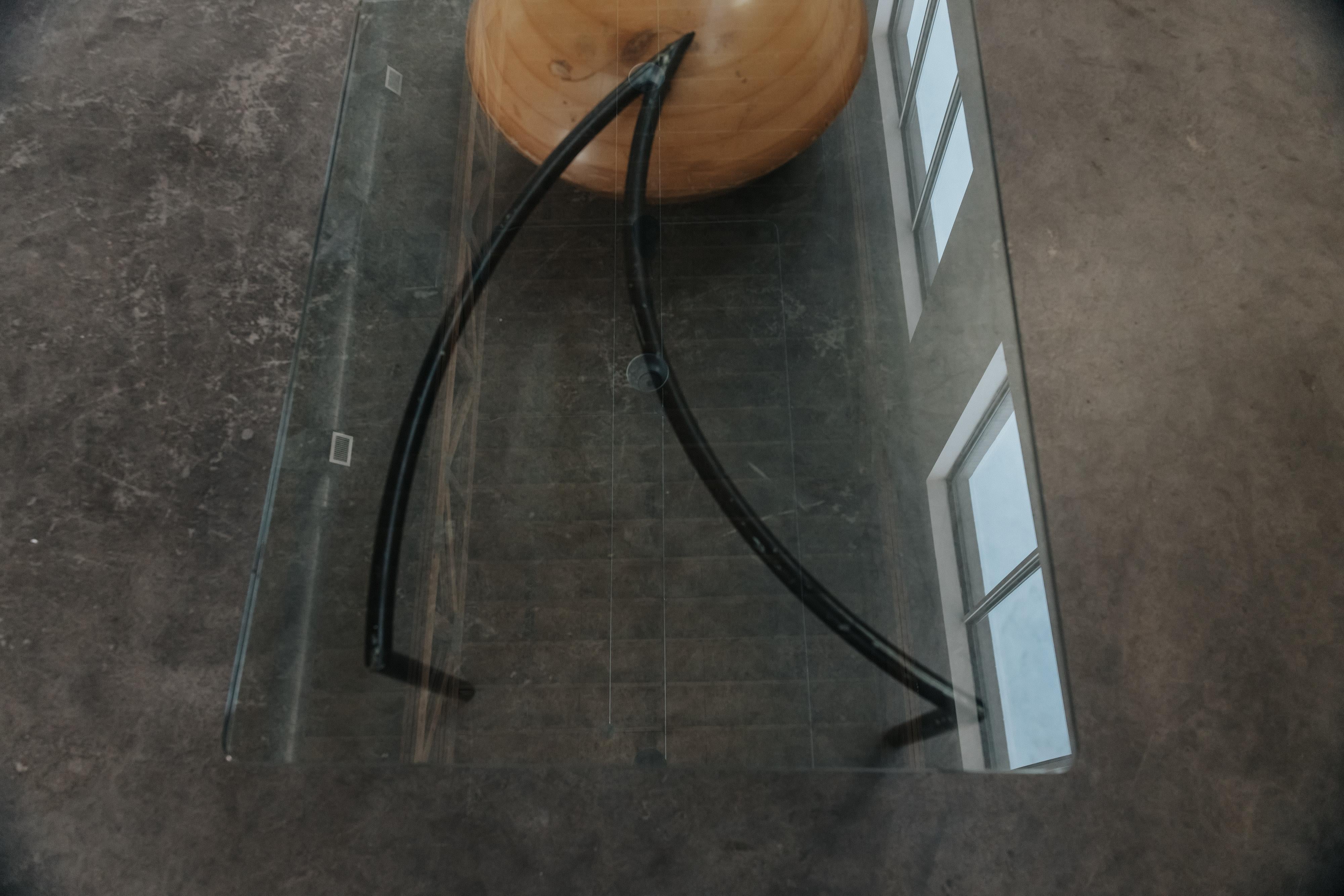 Table basse géométrique en verre de France, vers 1960 en vente 2