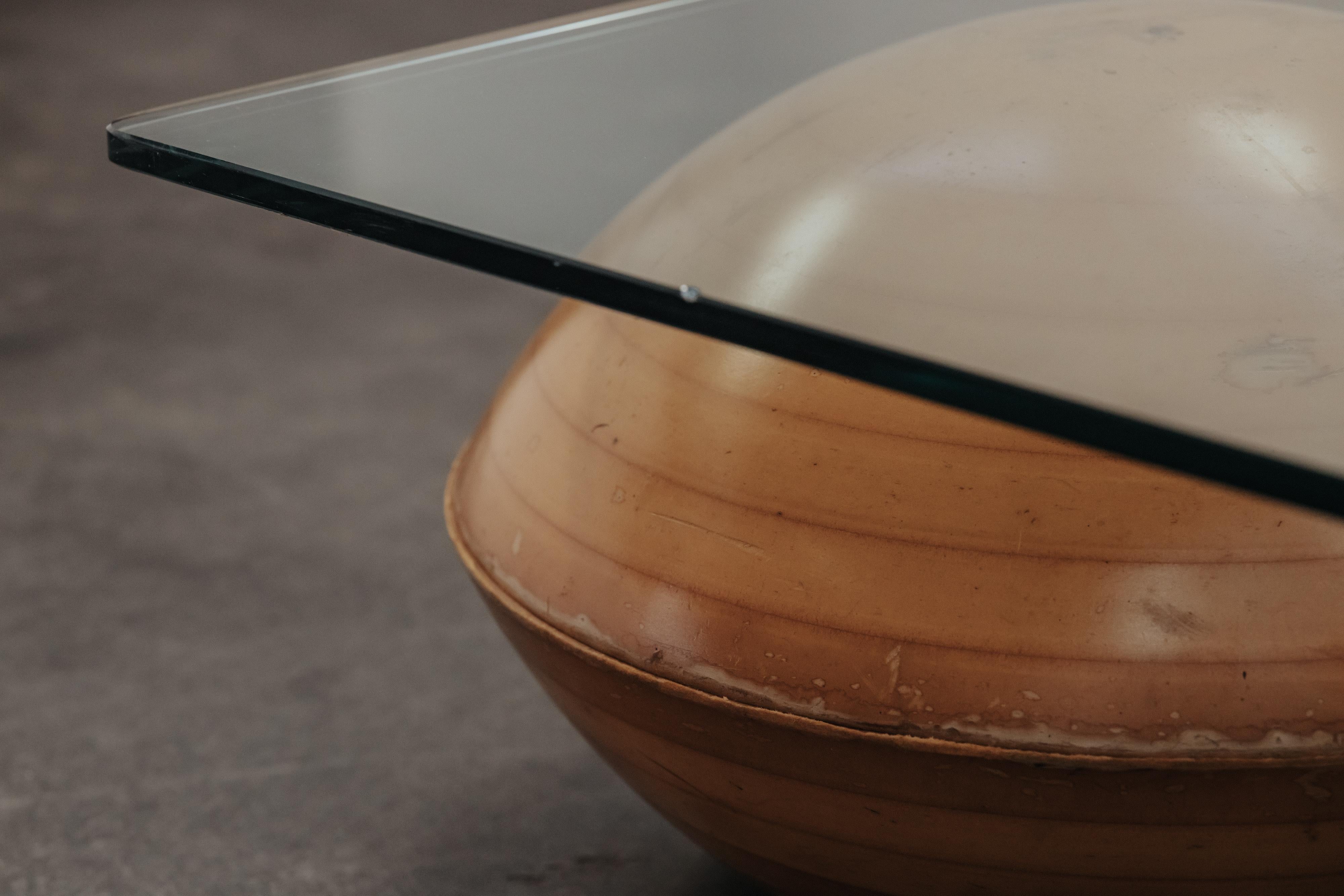 Table basse géométrique en verre de France, vers 1960 en vente 3