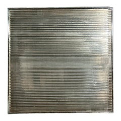 Vintage Geometric Metal and Mirrored Glass