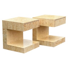 Vintage Geometric Modern Laminate Nightstands