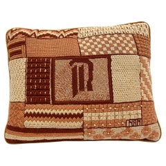 Vintage Geometric Needlepoint Pillow