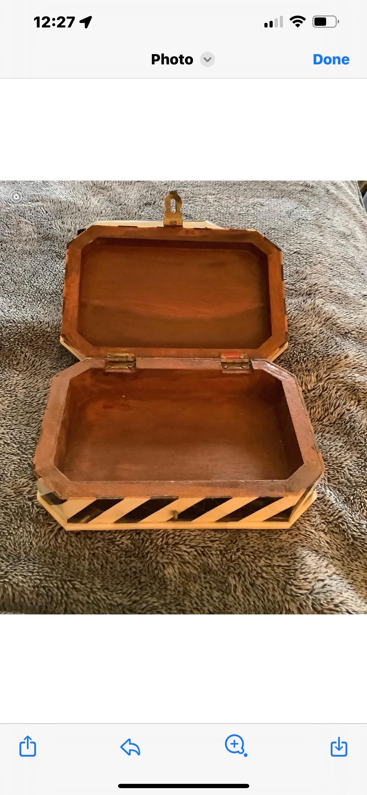 Caja de hueso teselada geométrica vintage Hueso en venta