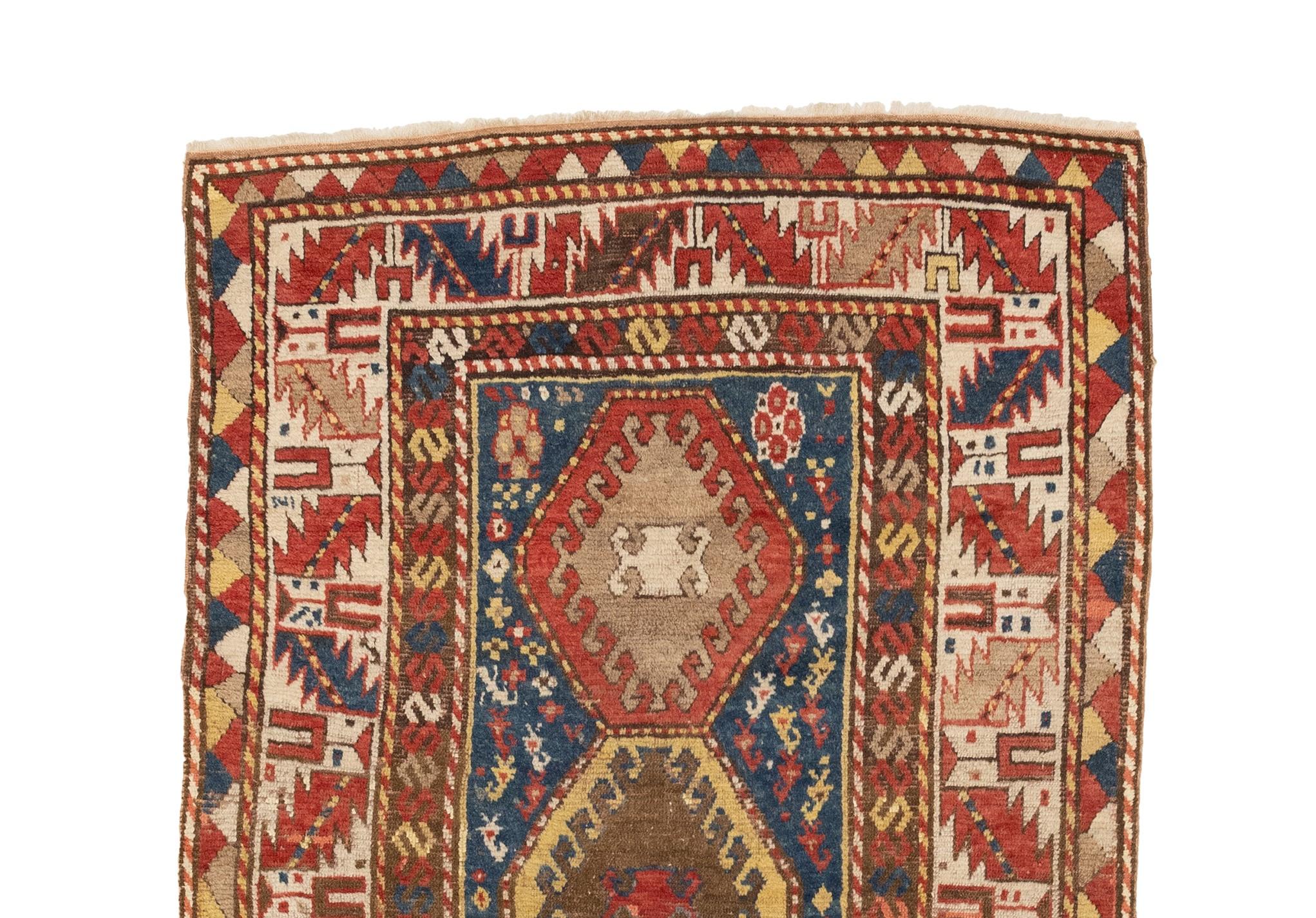 Noué à la main Tapis tribal géométrique vintage en vente