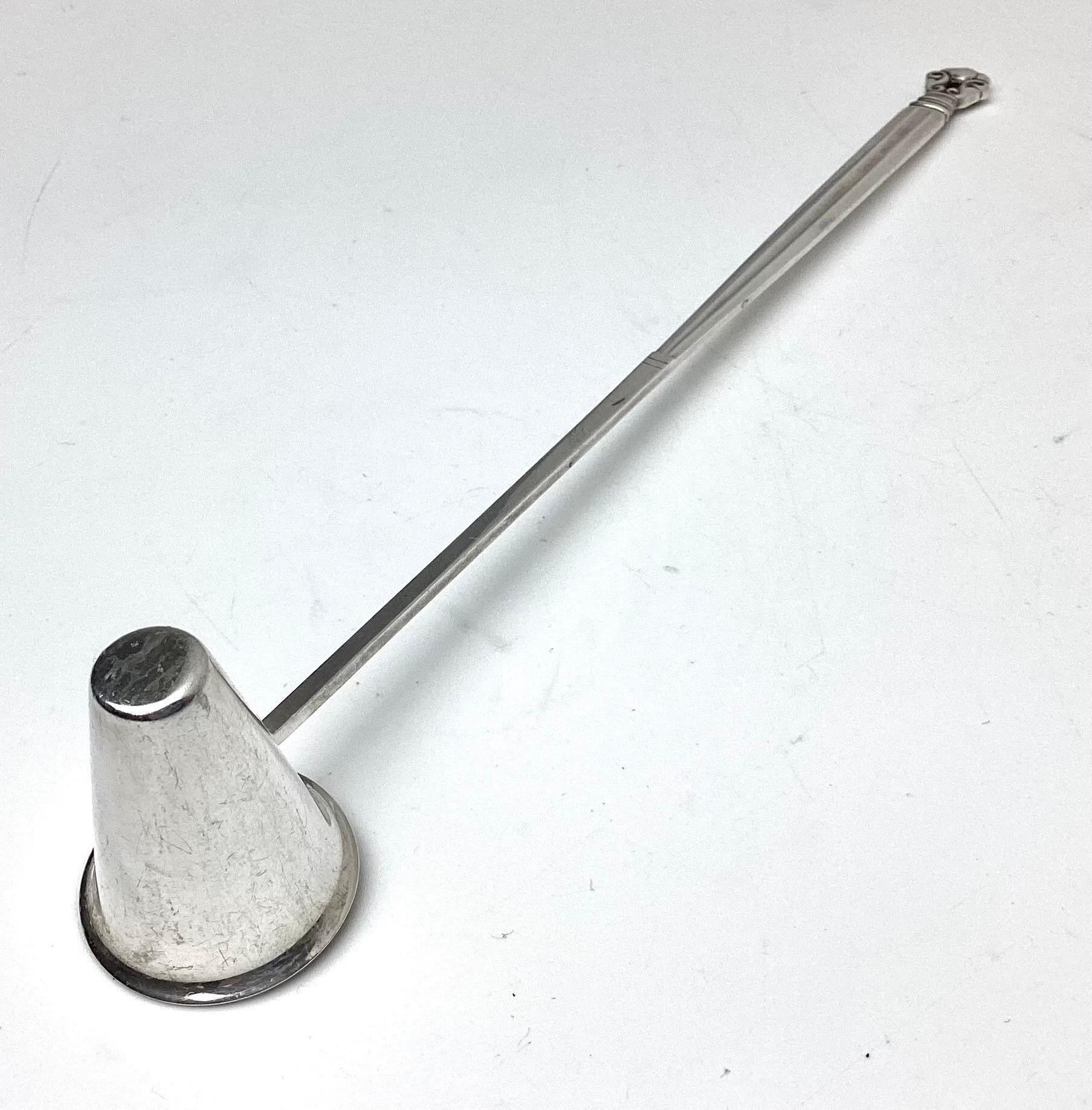 Vintage Georg Jensen Acorn candle snuffer 372. 9 1/8