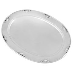 Vintage Georg Jensen Acorn Oval Serving Platter 642R by Johan Rohde