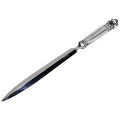 Vintage Georg Jensen Acorn Pattern Sterling Silver Letter Opener