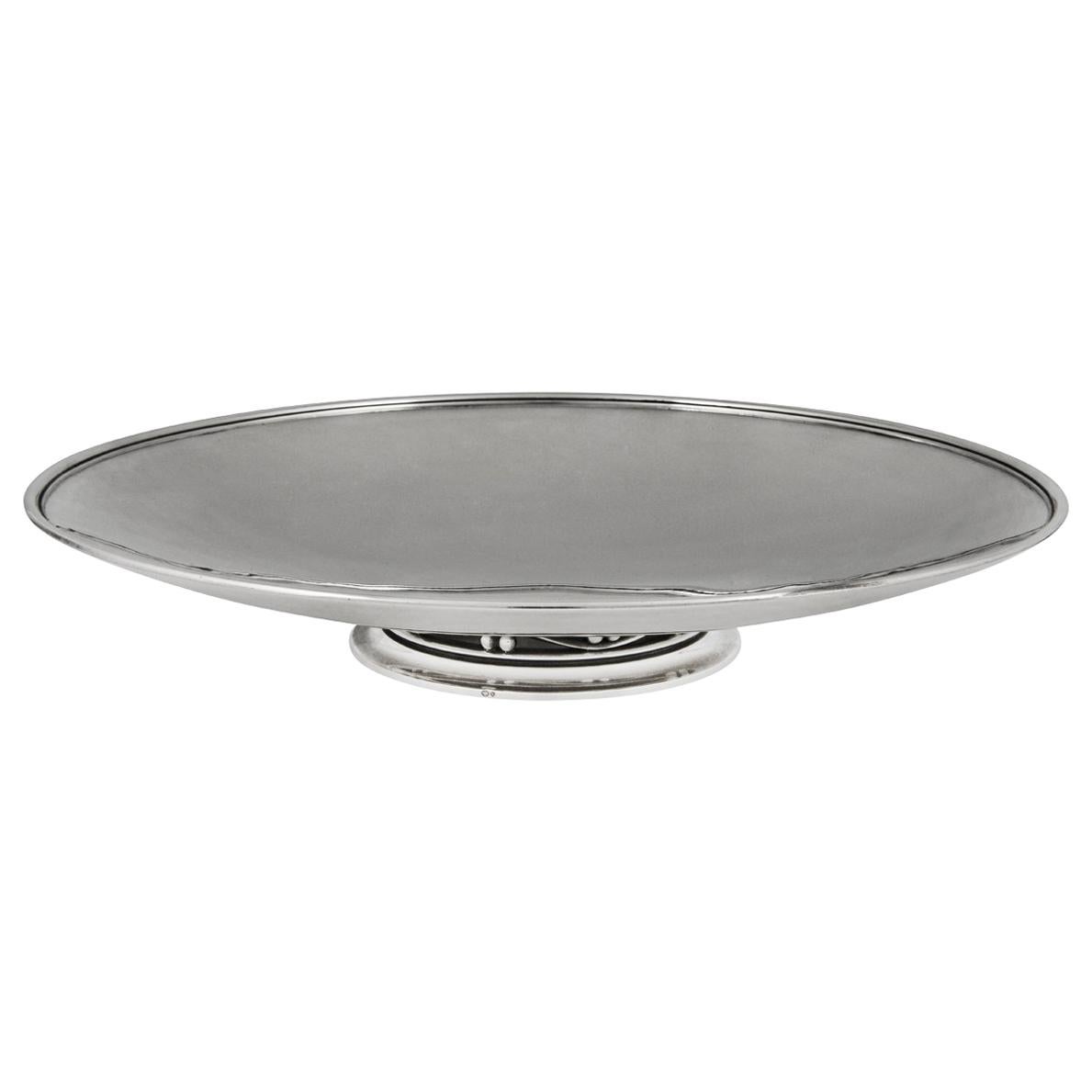 Vintage Georg Jensen Art Deco Biscuit Tray 493b by Harald Nielsen For Sale