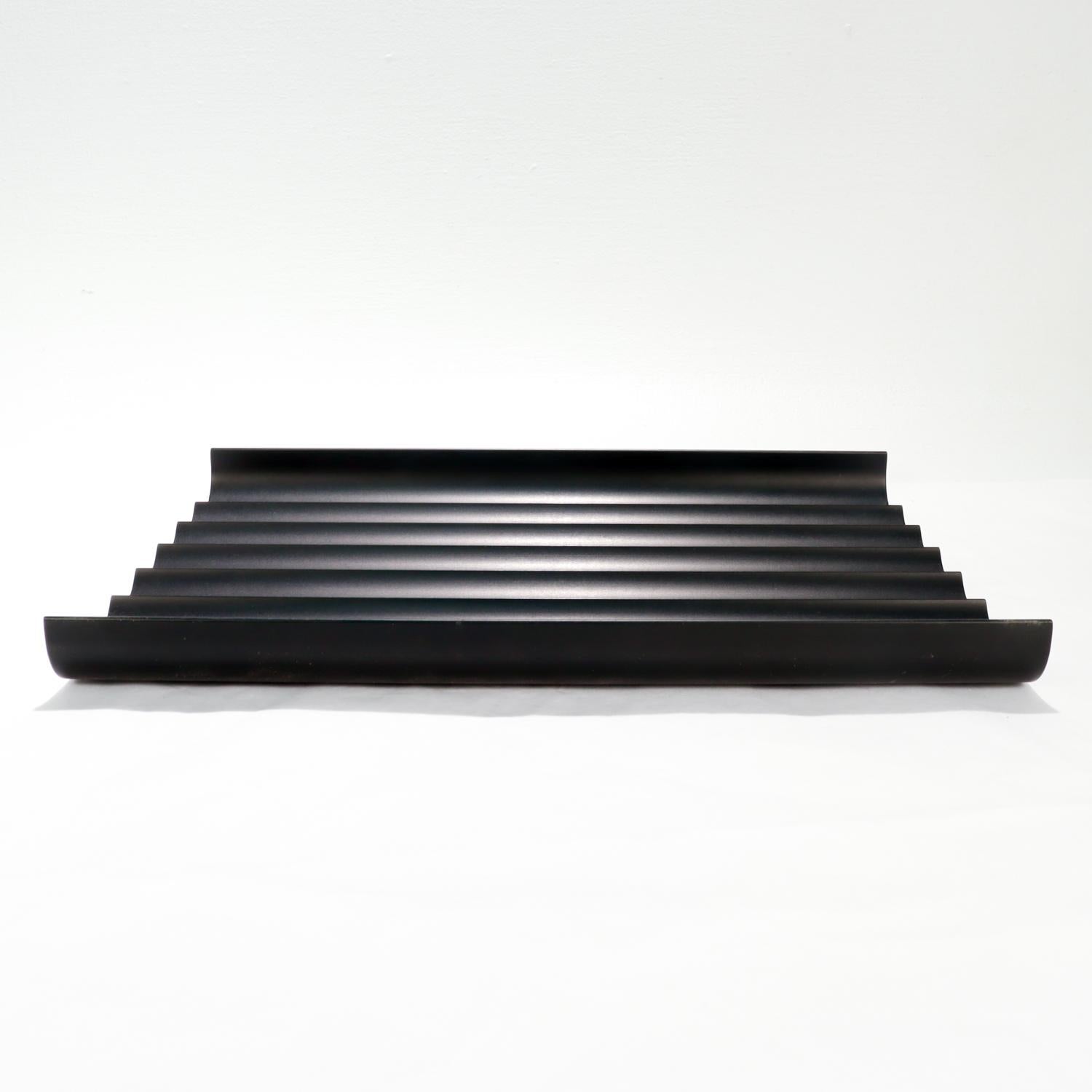 Vintage Georg Jensen Black Pen Tray or Desk Organizer en vente 1