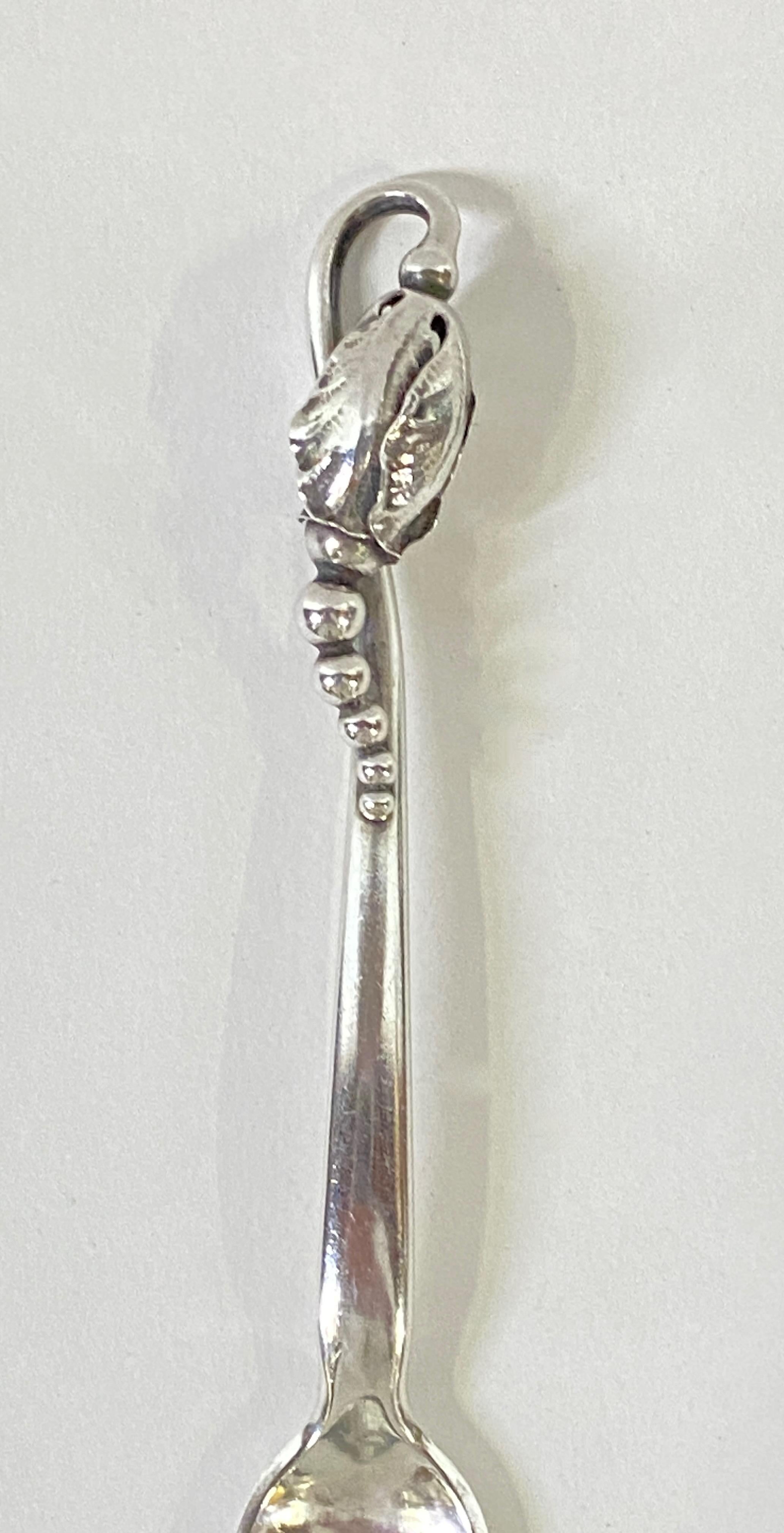 Art Nouveau Georg Jensen Blossom in argento sterling, paletta per il formaggio, 1930 in vendita