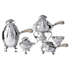 Vintage Georg Jensen Blossom Tea & Coffee Set 2