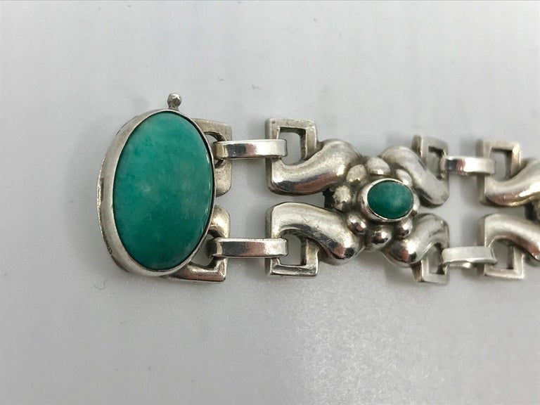 Vintage Georg Jensen Bracelet #2 Amazonites at 1stDibs