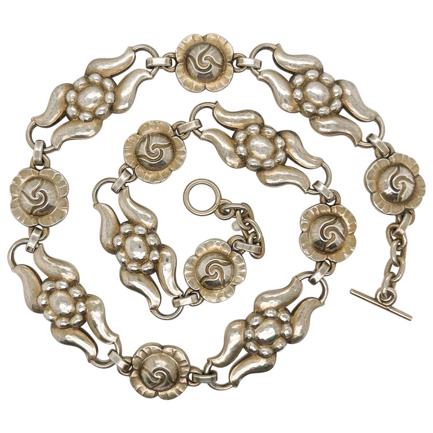 Vintage Georg Jensen Danish Sterling Silver Choker Necklace No. 10