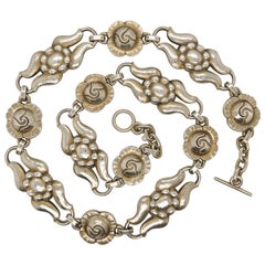 Vintage Georg Jensen Collar gargantilla danés de plata de ley nº 10
