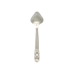 Vintage Georg Jensen Denmark Acorn 830 Silver Grapefruit Spoon #19464
