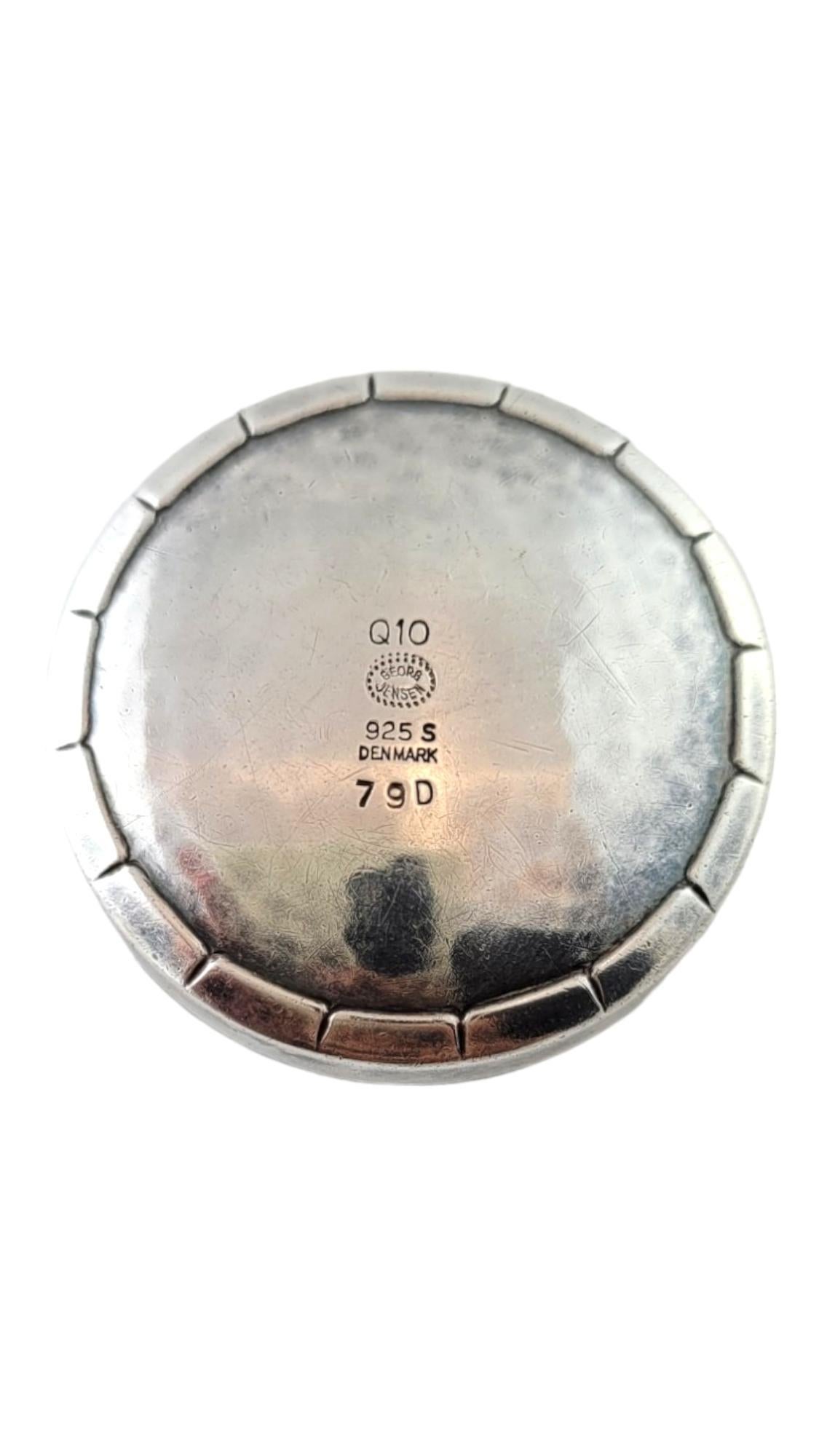 Vintage Georg Jensen Denmark Sterling Silver Floral Pill Box #79D Dated  #17601 In Good Condition In Washington Depot, CT