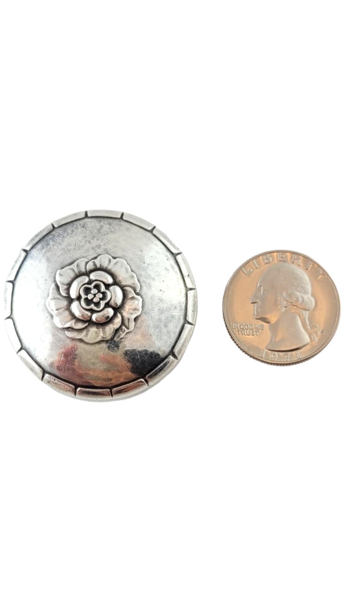 Vintage Georg Jensen Denmark Sterling Silver Floral Pill Box #79D Dated  #17601 1
