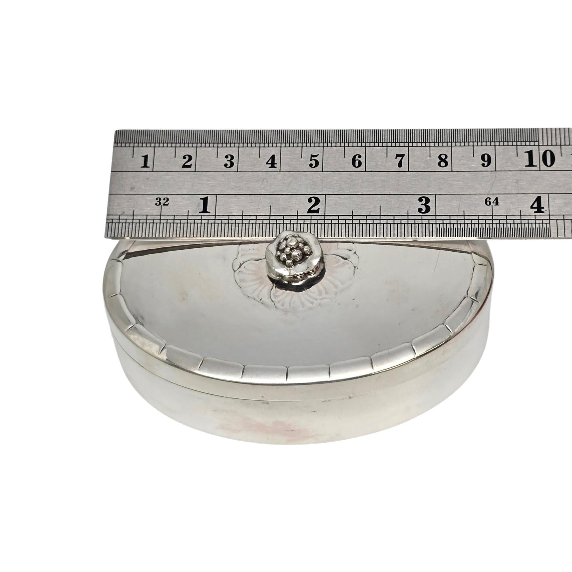 Vintage Georg Jensen Dänemark Sterlingsilber Oval Schachtelmuster 79AB #21185, Vintage im Angebot 6