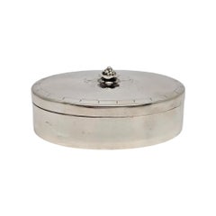 Vintage Georg Jensen Dänemark Sterlingsilber Oval Schachtelmuster 79AB #21185, Vintage