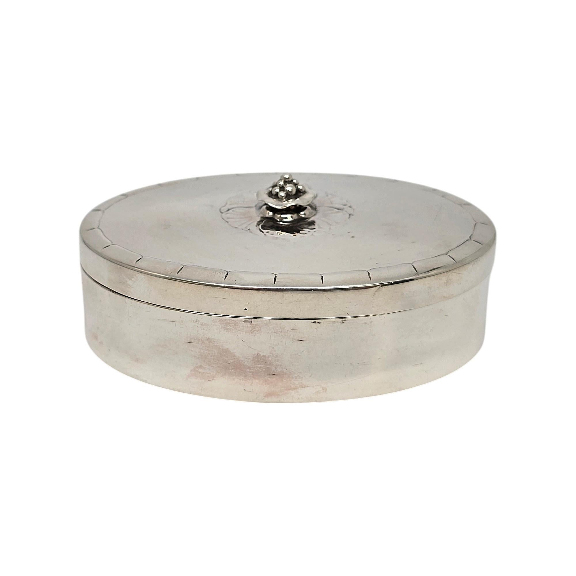 Vintage Georg Jensen Dänemark Sterlingsilber Oval Schachtelmuster 79AB #21185, Vintage für Damen oder Herren im Angebot