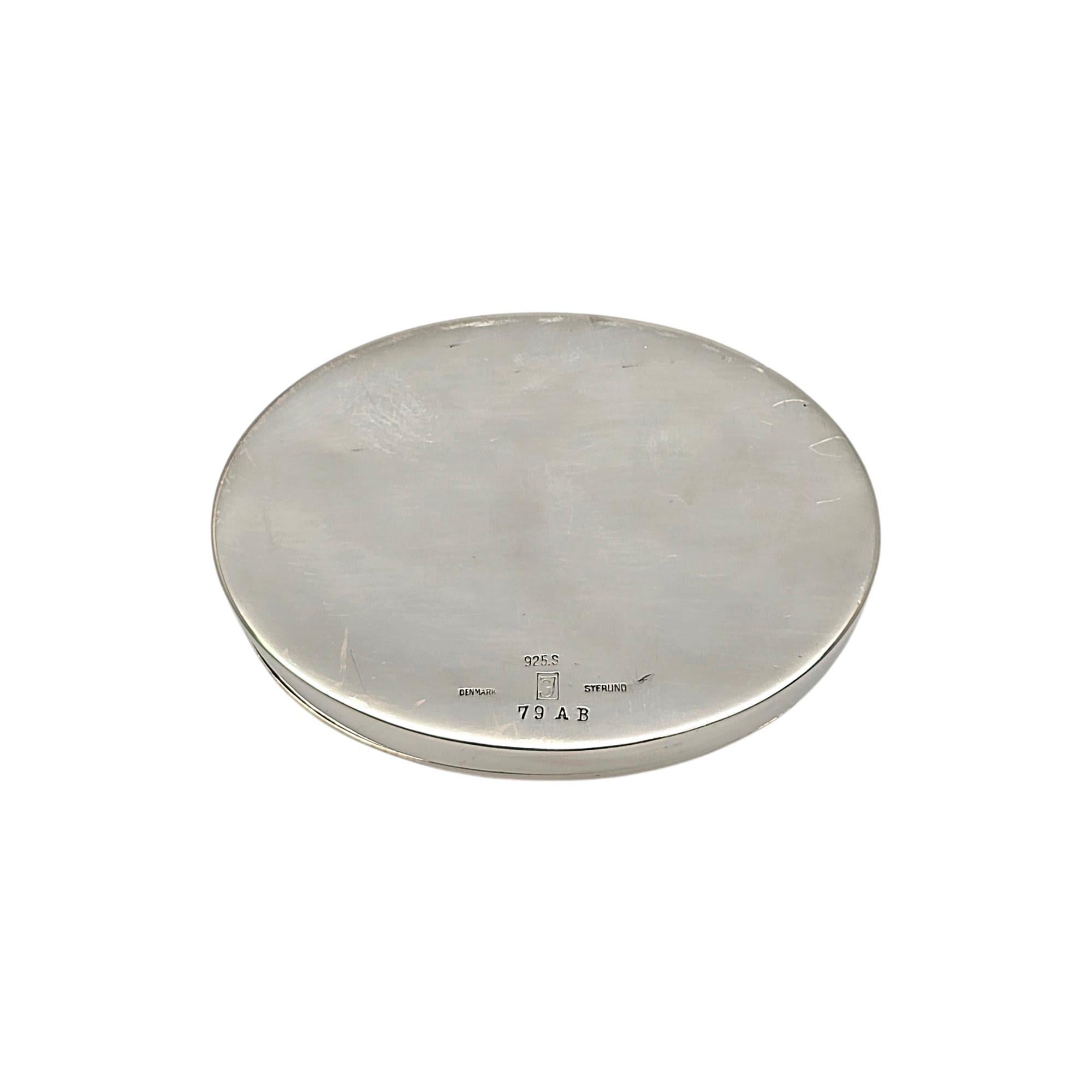 Vintage Georg Jensen Dänemark Sterlingsilber Oval Schachtelmuster 79AB #21185, Vintage im Angebot 3