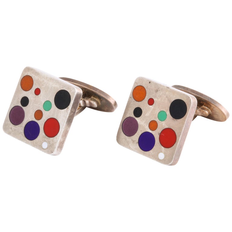 vintage-georg-jensen-enamel-and-silver-cufflinks-at-1stdibs