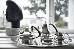 Vintage Georg Jensen Henning Koppel Tee & Kaffee Set auf Tablett 1017