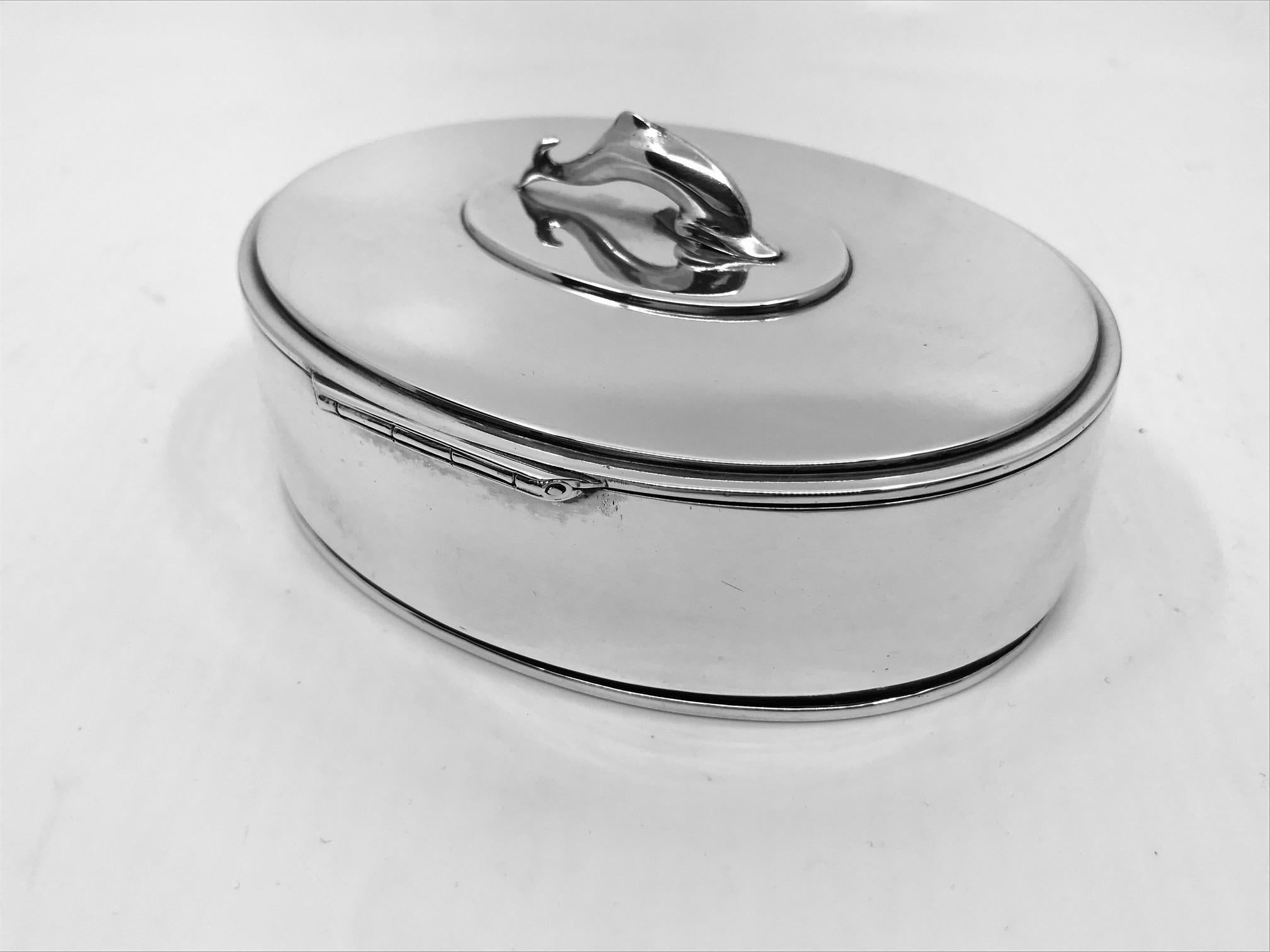 Art Deco Vintage Georg Jensen Jewelry Box 150g by Harald Nielsen For Sale