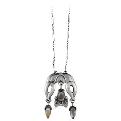 Vintage Georg Jensen Pendant #17 Moonstones