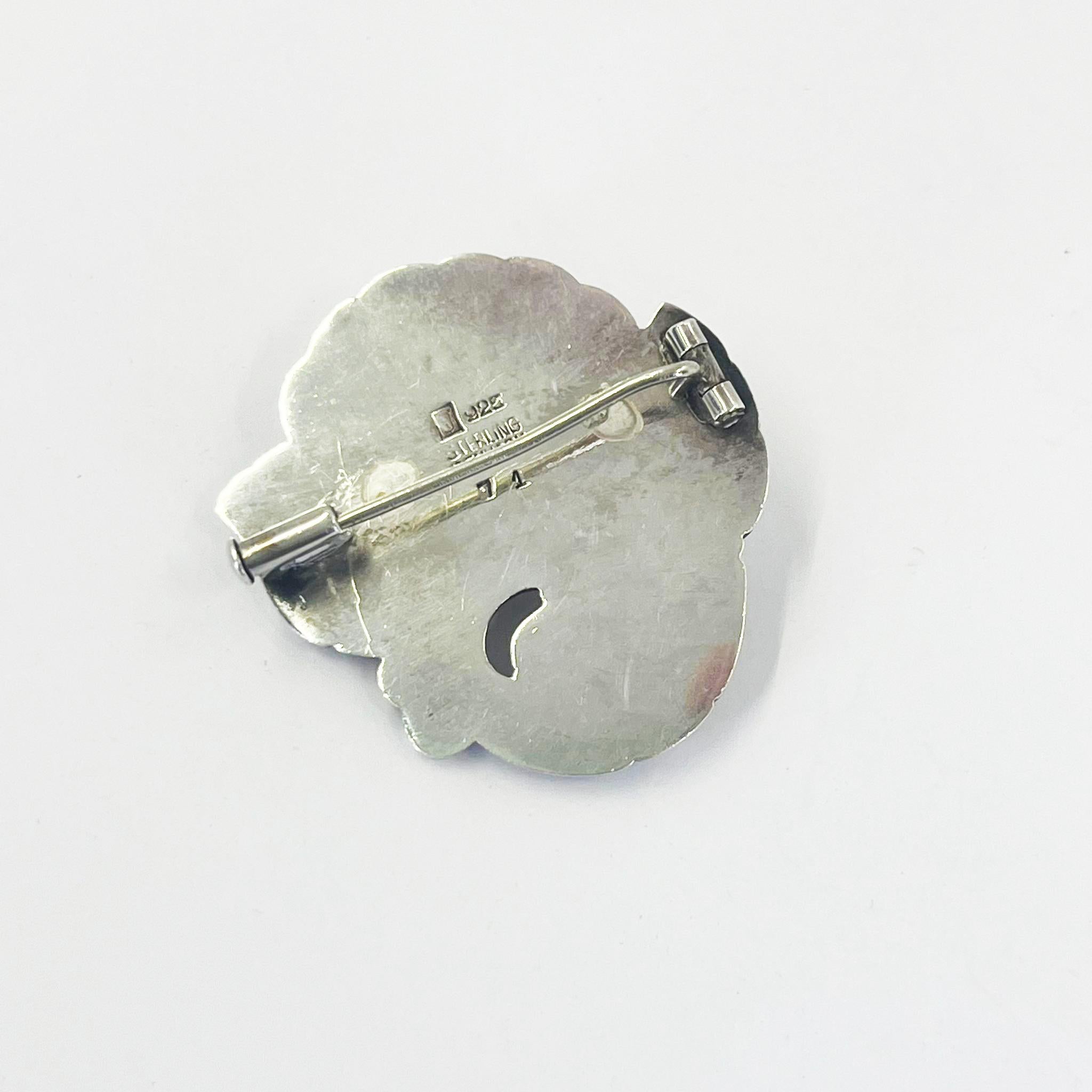 Vintage Georg Jensen Silver Brooch, Number 71 In Good Condition In Coral Gables, FL