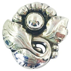 Vintage Georg Jensen Silver Brooch, Number 71