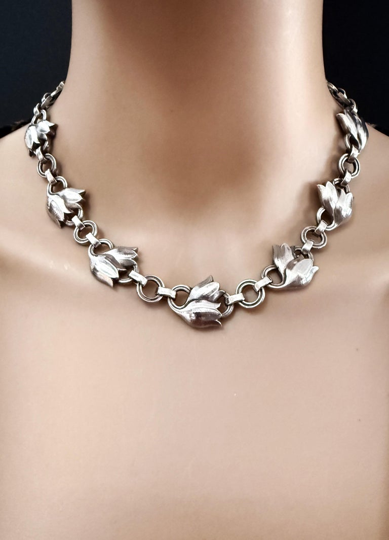 Vintage Georg Jensen Sterling 925 Silver Denmark 100A Tulip 17