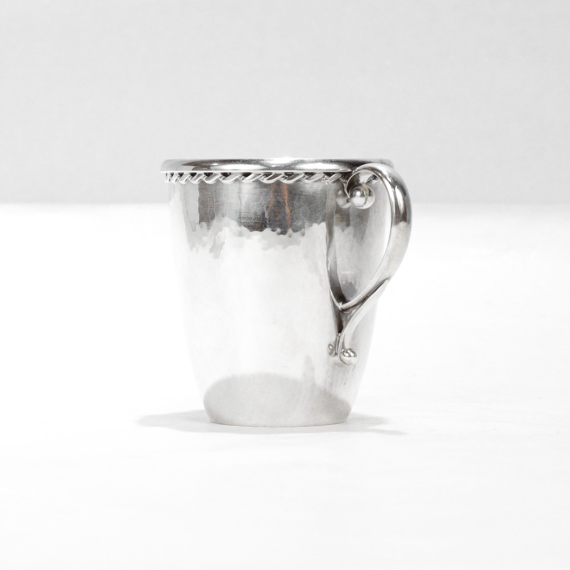 Vintage Georg Jensen Sterling Silber Blossom Child's Cup oder Becher Nr. 452 im Angebot 7