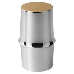 Caja vintage Georg Jensen de plata de ley con tapa dorada 1142A de Soren Georg Jensen