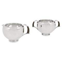 Vintage Georg Jensen Sterling Silver Cream & Sugar Set 506 by Johan Rohde