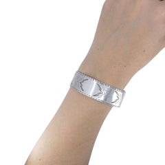 Vintage Georg Jensen Sterling Silver Denmark Modernist Cuff Bracelet, 1950s-60s