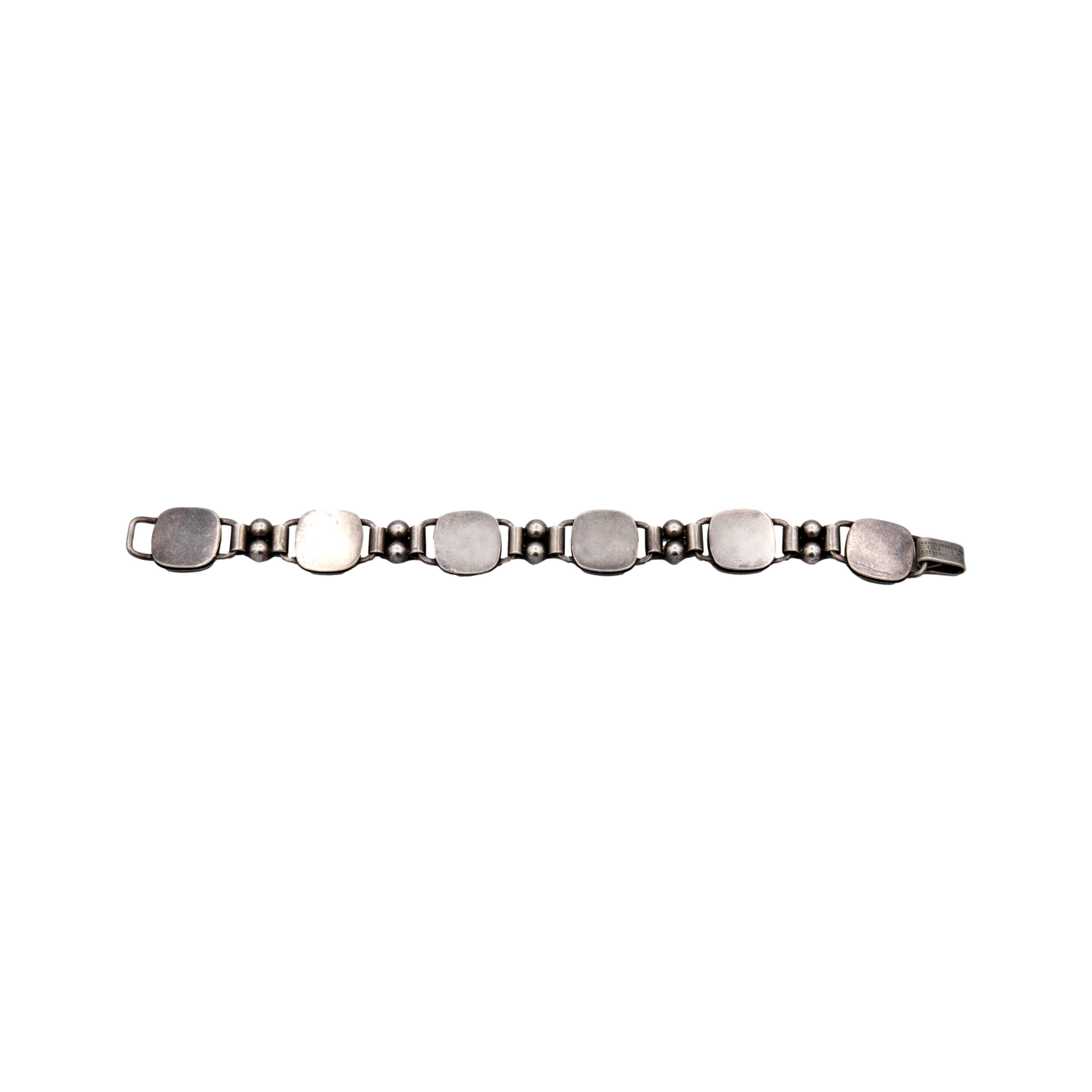 Vintage GEORG JENSEN Sterling Silver Floral Bracelet Circa 1940's In Good Condition For Sale In New York, NY