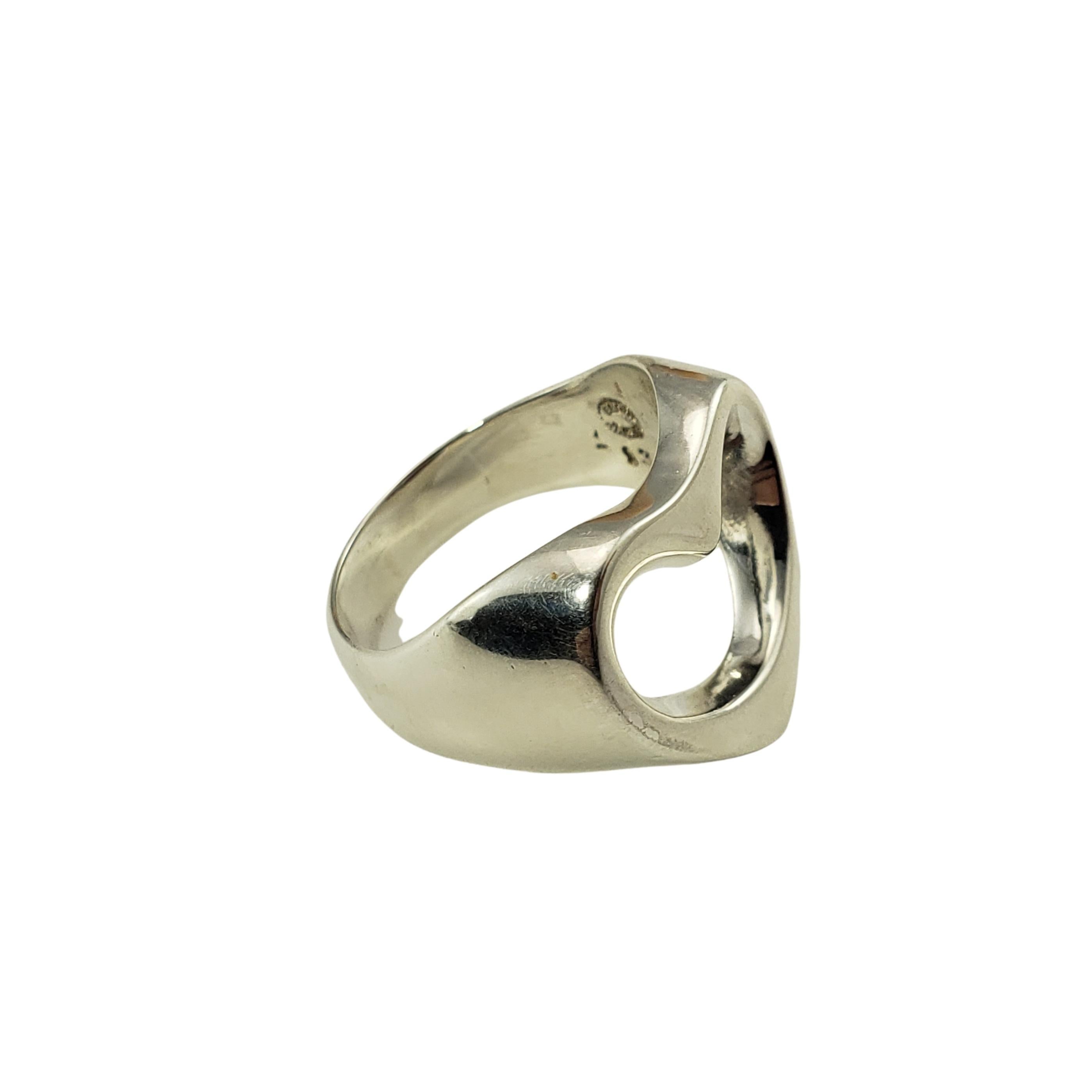 Georg Jensen Sterling Silver Heart Ring In Good Condition In Washington Depot, CT