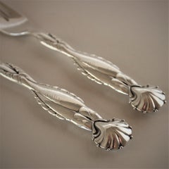 Vintage Georg Jensen Sterling Silver No.55 Complete Fish Service Set