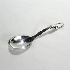 Vintage Georg Jensen Sterling Silver Ornamental 21 Sugar Spoon