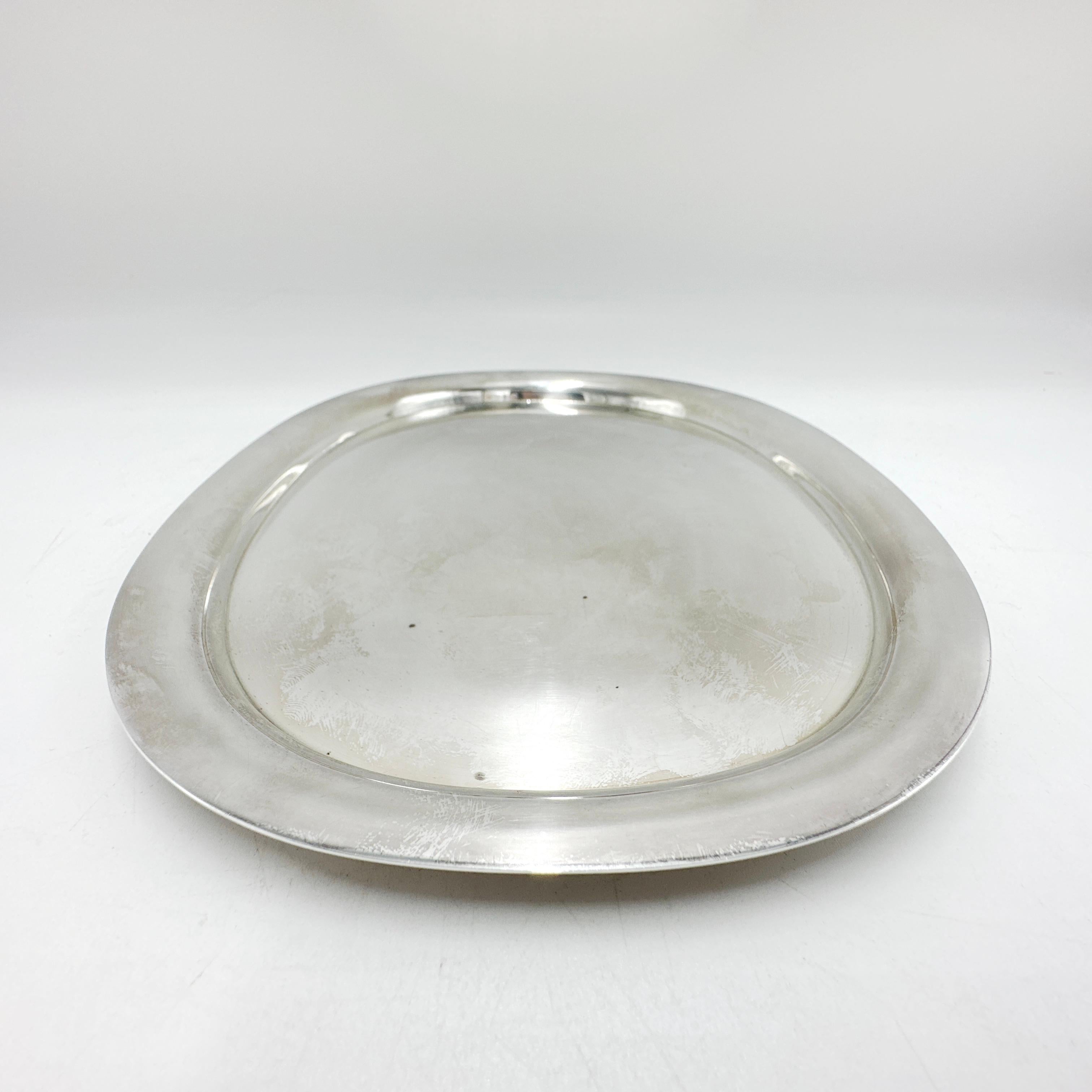 Vintage Georg Jensen Sterling Silber Piet Hein Ellipse Tablett Nr. 1146a (Mitte des 20. Jahrhunderts) im Angebot