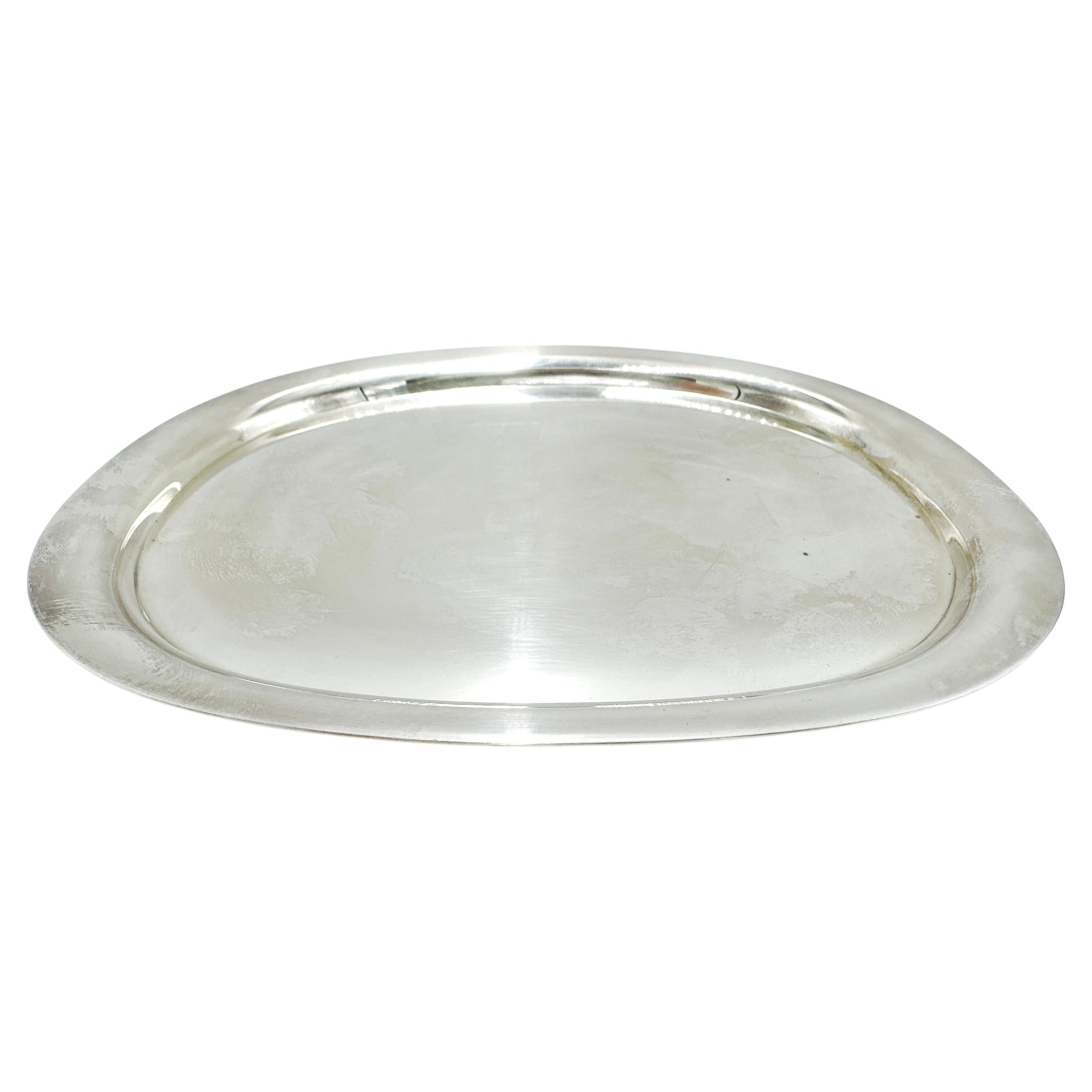 Bandeja elíptica vintage Georg Jensen de plata de ley Piet Hein nº 1146a