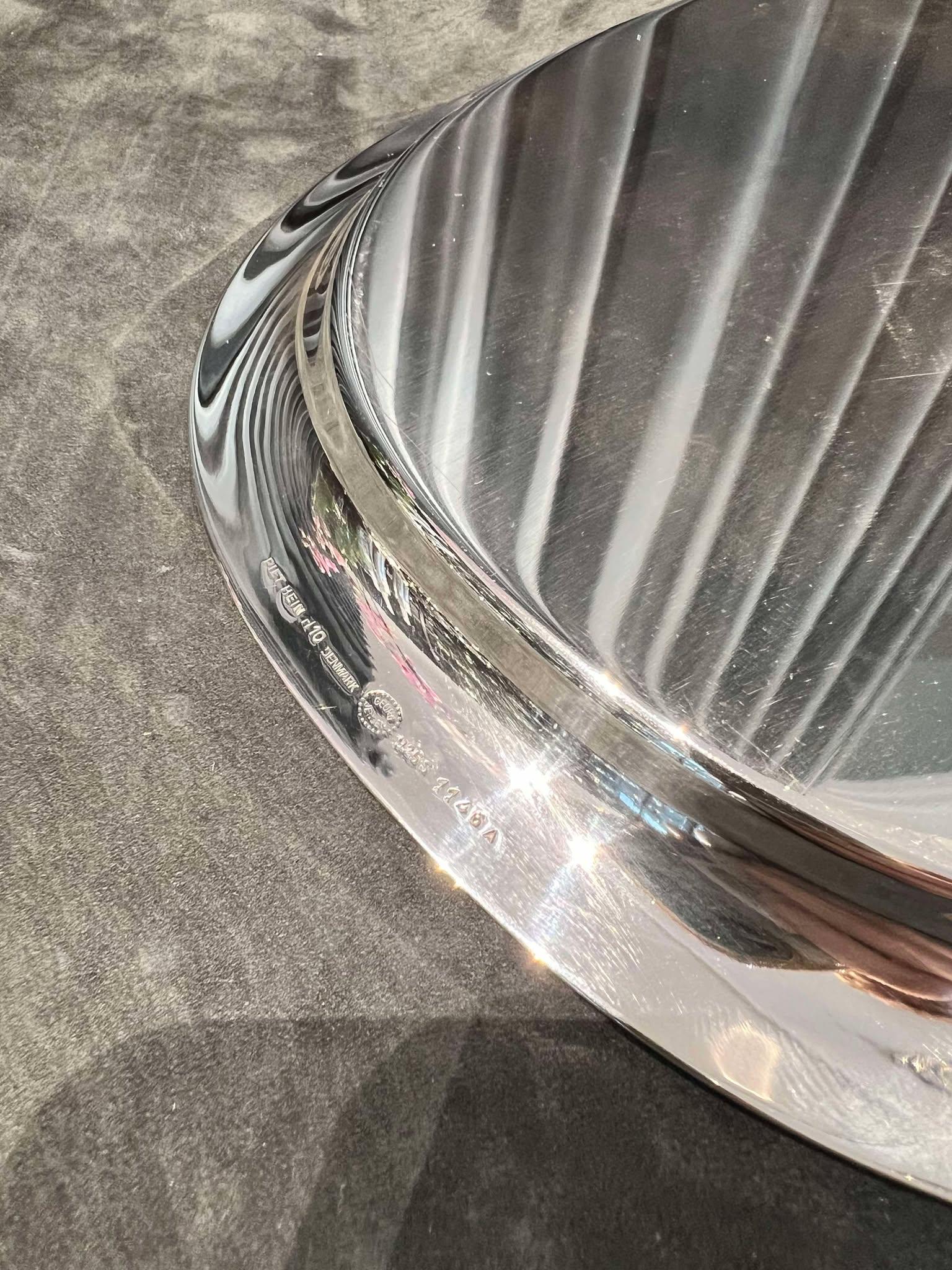 Bandeja vintage Georg Jensen de plata de ley 1146 Hecho a mano en venta