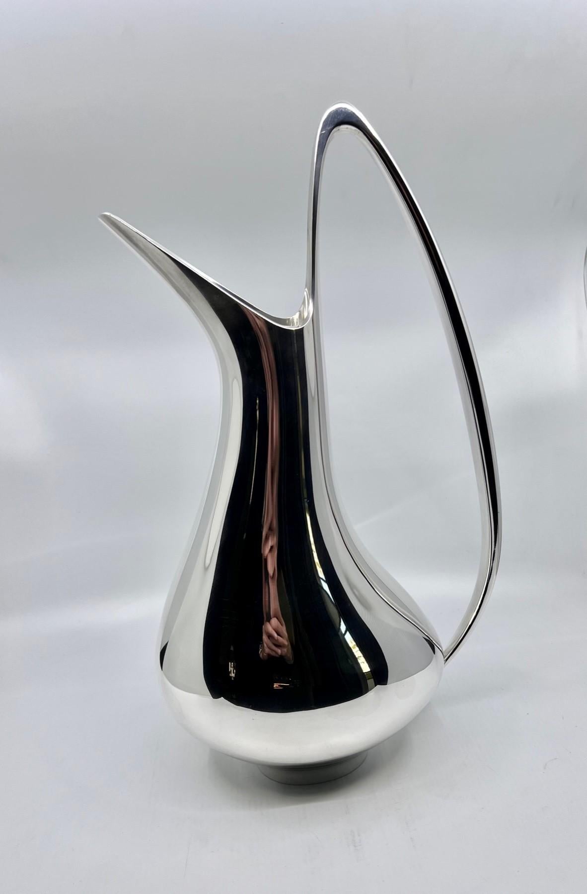 Mid-20th Century Vintage Georg Jensen “Swan” Pitcher 1052 Henning Koppel For Sale